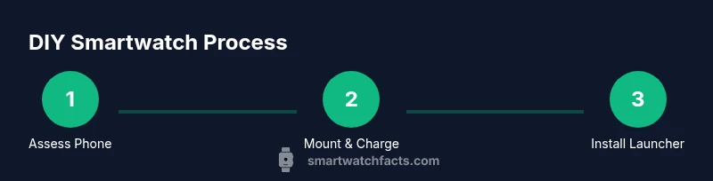 Process: Turn old phone into wearable smartwatch