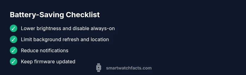 Checklist: Battery saving tips for smartwatches