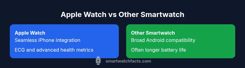 Comparison infographic of Apple Watch vs other smartwatches