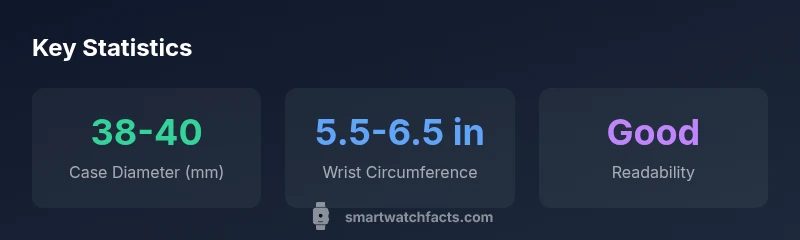 Key statistics for smartwatch sizing on small wrists