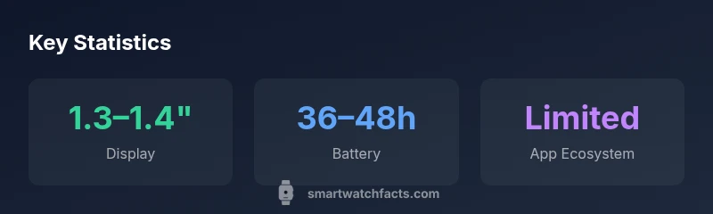 Infographic showing LG W100 display size, battery life, and app ecosystem