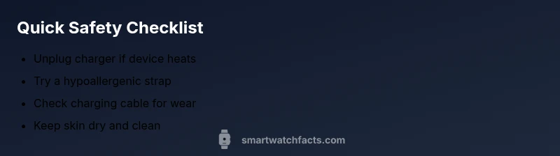 Checklist for preventing smartwatch burns