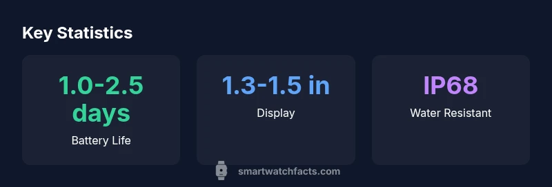 AR01 smartwatch key statistics infographic