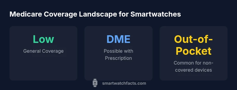 Infographic showing Medicare smartwatch coverage landscape