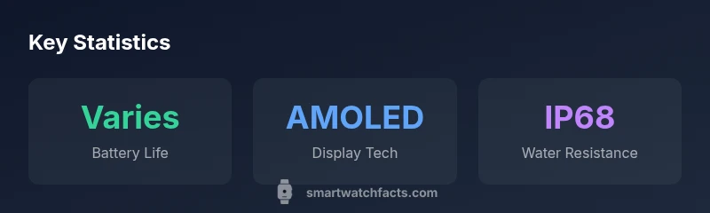 Key statistics for alphagear delta smart watch infographic