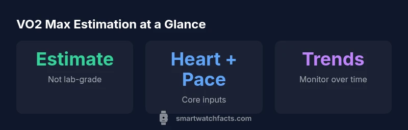 infographic showing VO2 max estimation inputs and trends on wearable devices